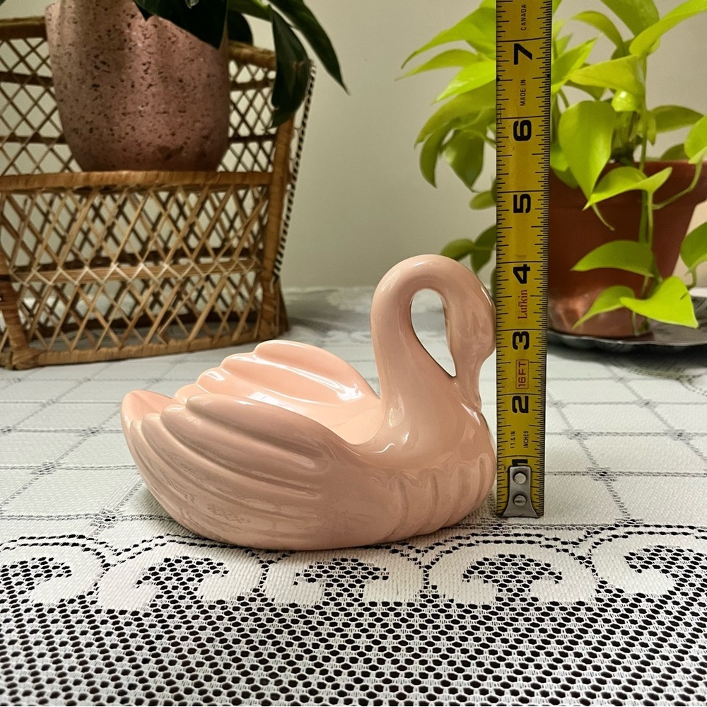 Blush Swan Figurine Bowl – Cottagecore - Picture 4 of 5